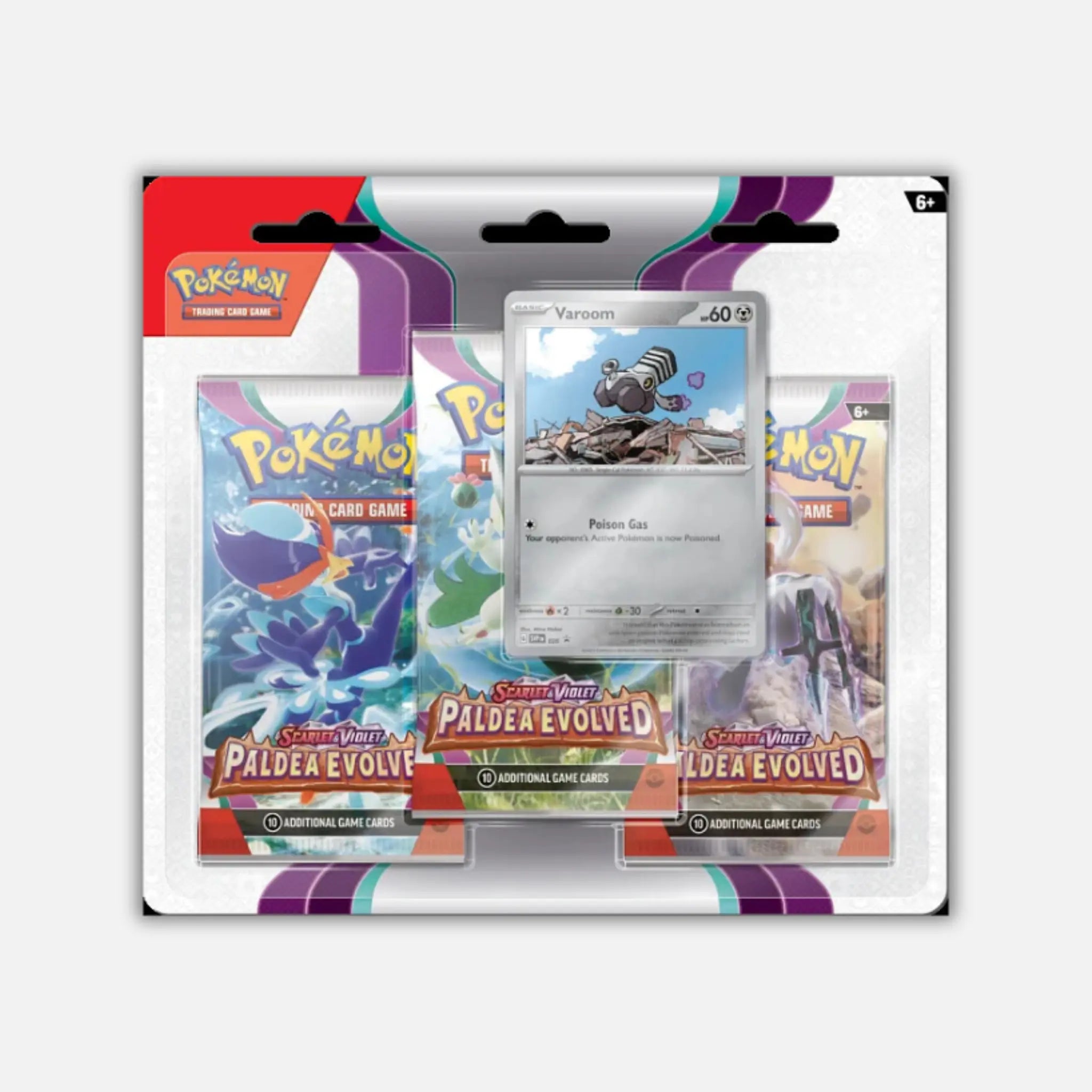 Pokemon Paldea Evolved: Varoom 3-Pack Blister