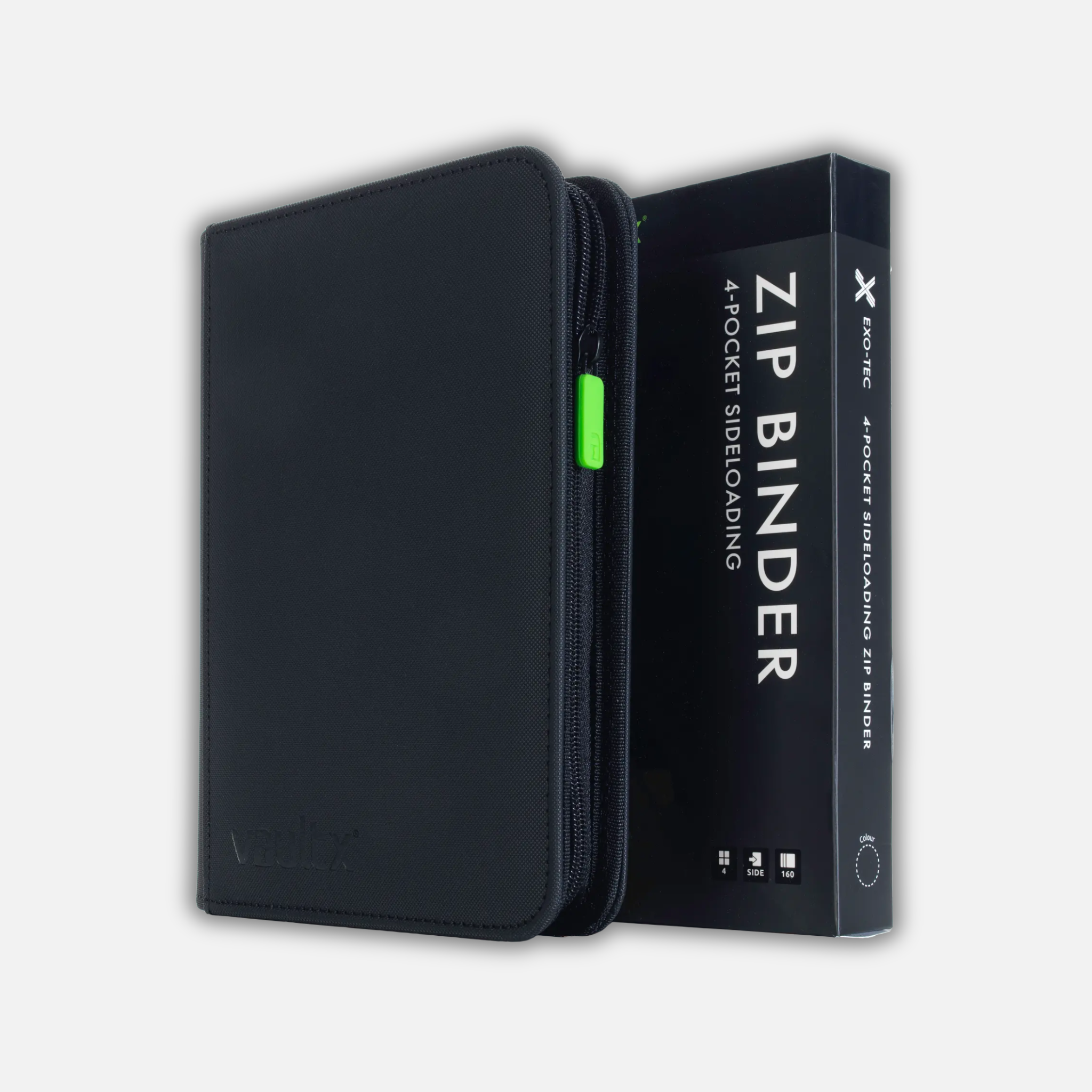 VaultX 4 Pocket Premium Zip Binder Crni
